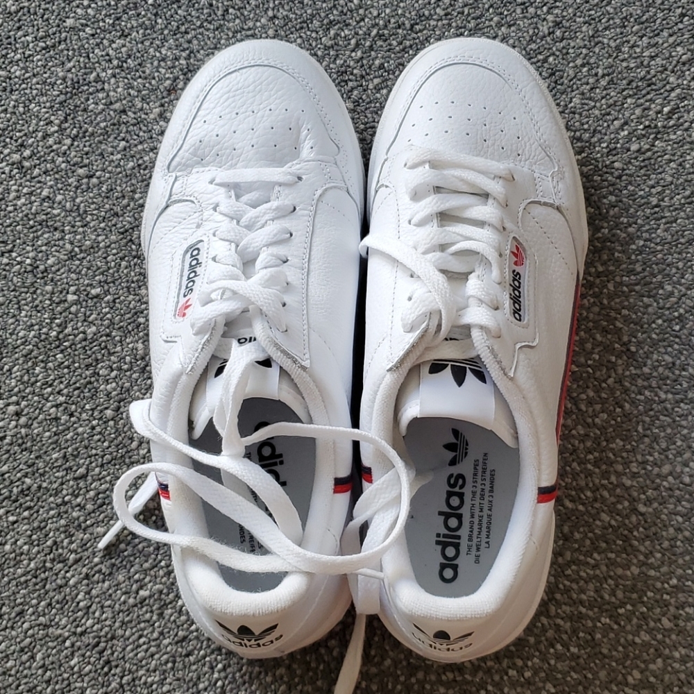 NWOT Adidas originals white continental 80s shoes